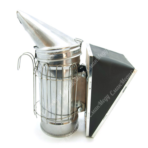 Дымарь пасечный с нержавеющей стали с ограждением, съемный мех