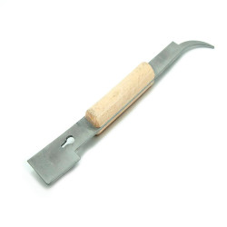 Стамеска-цвяходер із нержавіючої сталі «Козяча ніжка» з дерев'яною ручкою