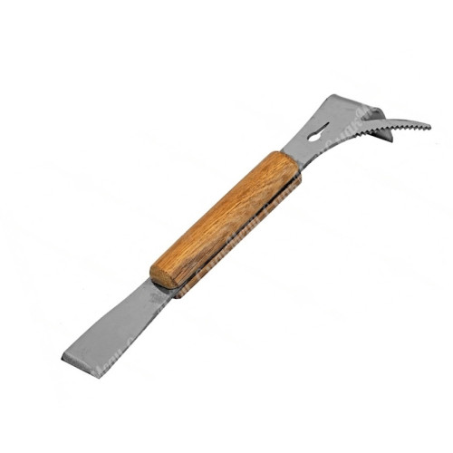 Стамеска пасічна "Канадка" із нержавіючої сталі з дерев'яною ручкою 200 мм