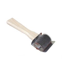 Каток для распечатывания сот «Ежик с лопаткой» с деревянной ручкой