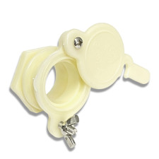 Зливний кран для медогонки, пластиковий сірий D45 мм.