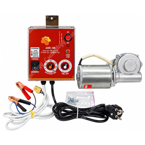 Электропривод медогонки 220V/12V с ручным регулированием времени и оборотов