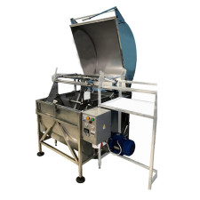 Горизонтальна автоматична медогонка і накопичувачі рамок (передній та задній)