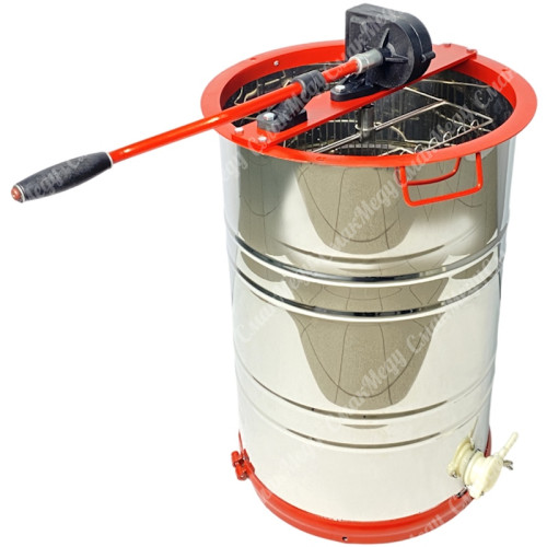 Медогонка 2-х рамочная неповоротная (бак, ротор, кассеты сварные – нержавеющие); кран-пластик АВВ М1004