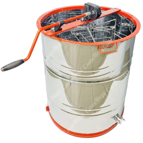 Медогонка с поворотом кассет 3-х рамочная (бак нержавеющая сталь AISI 430) кассеты, ротор - порошковая покраска, кран - нерж сталь ABB М4010