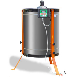 Медогонка электрическая хордиальная (кассетная) МИНИ на 4 кассеты Дадан (300мм) Ø600 нержавеющая AISI 304 12В/220В МК-4