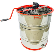 Медогонка с поворотом кассет 4-х рамочная (бак нержавеющая сталь AISI 430, ротор, касеты порошковое покрытие, кран нержавеющая сталь) М5012