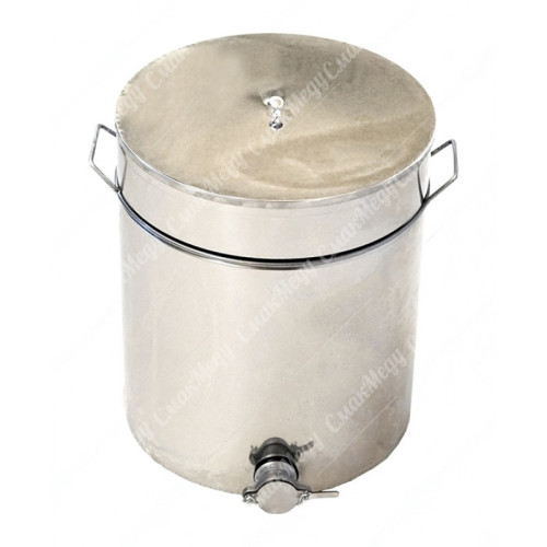 Бак-отстойник для меда 50 л, 70 кг. (из нержавеющей стали, кран – нержавеющий)