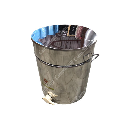 Бак-отстойник для меда 50 л. (70 кг) (из нержавеющей стали, кран-пластмассовый)