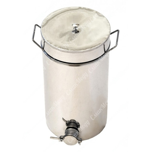 Бак-отстойник для меда 20 л (30кг) (из нержавеющей стали, кран – нержавеющий)