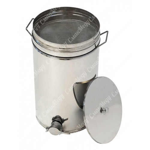 Бак-отстойник для меда с фильтром, 35 л (50кг) (из нержавеющей стали, кран нержавеющий)