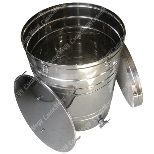 Бак-відстійник для меду із фільтром, 250 л. (350кг) (з нержавіючої сталі, кран – нержавіючий)