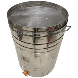 Бак-отстойник для меда с фильтром, 250 л (350кг) (из нержавеющей стали, кран-пластмассовый)