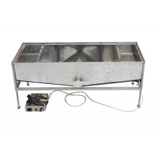 Бак-відстійник горизонтальний з підігрівом, для фільтрації меду, 60 л (AISI 304) кран нержавіючий