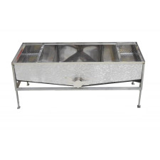 Бак-відстійник горизонтальний, для фільтрації меду, 120 л (AISI 304) кран нержавіючий