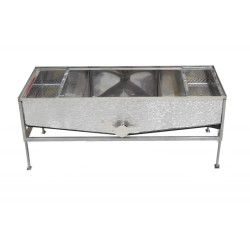 Бак отстойник горизонтальный, для фильтрации меда, 120 л (AISI 304) кран нержавеющий.