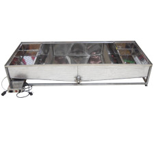 Бак-відстійник горизонтальний з підігрівом, для фільтрації меду, 120. л (AISI 304) кран нержавіючий