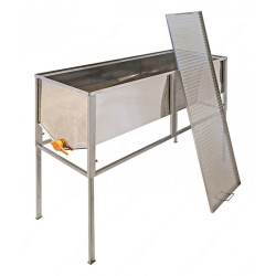 Стол для распечатки рамок плоская корзина FB (1,5 метра, Лист 0,8 AISI 304 нерж), кран пластик