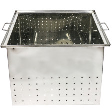 Кошик глибокий нержавіючий для столу роздруківки рамок 0,5 мм AISI 304