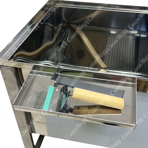 Полка вспомогательная нержавеющая к столу для распечатывания рамок