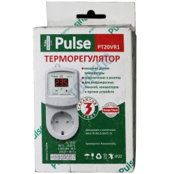 Терморегулятор розеточный 16A 3кВт PT20-VR1 (короткий датчик 7 см)