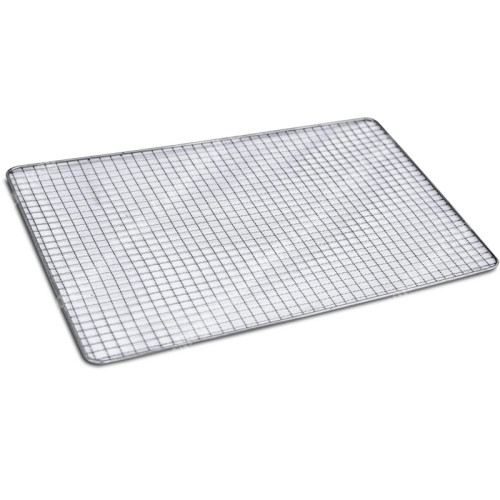 Лоток из нержавеющей стали + нержавеющая сетка без бортов 10*10 (360*450)