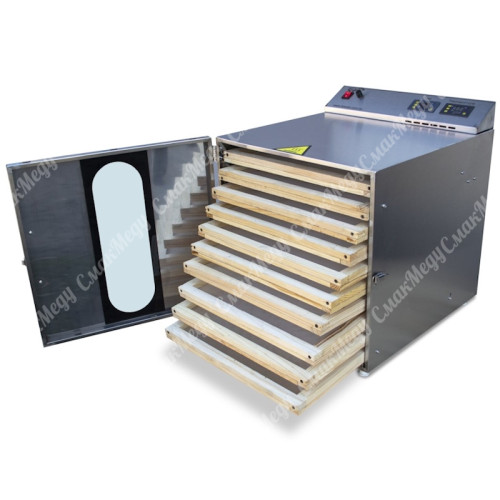 Профессиональный сушильный шкаф для пчелиной пильци нержавеющая сталь с лотками 10 шт AISI304 СШ-М2