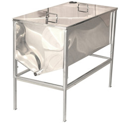 Стол воскотопка 1м. для парогенератора с плоской корзиной и крышкой нержавейка 0,8мм АВВ-100