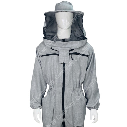 Комбінезон бджоляра з маскою з льону-габардину, класична маска