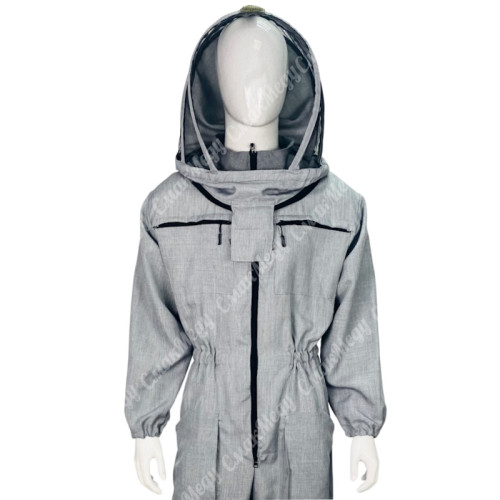 Комбинезон пчеловода с маской из льна-габардина, европейская сетка