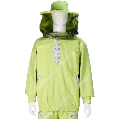 Куртка пчеловода из хлопка "Вышиванка", классическая маска