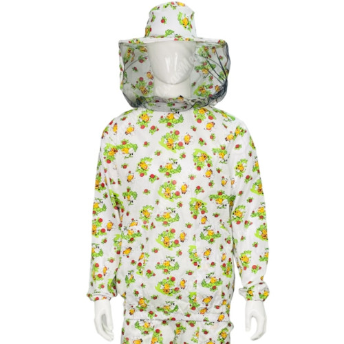 Куртка пчеловода ситец натуральный с пчелками, классическая маска