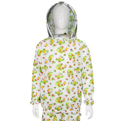 Куртка пчеловода ситец натуральный с пчелками, европейская маска