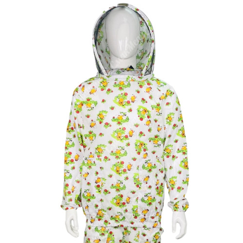 Куртка пчеловода ситец натуральный с пчелками, европейская маска