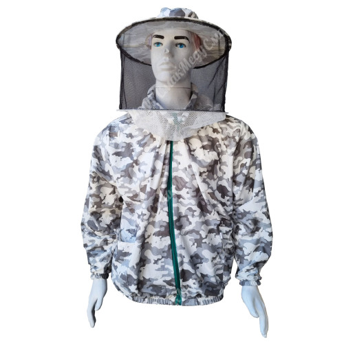 Куртка пчеловода камуфляжная модель №4 с маской классического образца, хлопок, Турция