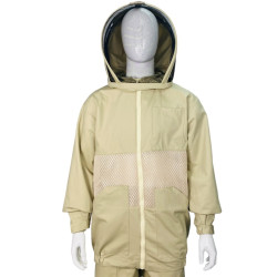 Куртка пчеловода Люкс 100% катон трехслойная вентиляционная сетка Air Mesh, европейская маска