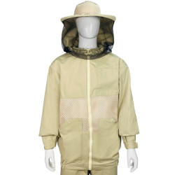 Куртка пчеловода Люкс 100% катон трехслойная вентиляционная сетка Air Mesh, классическая маска Кирея