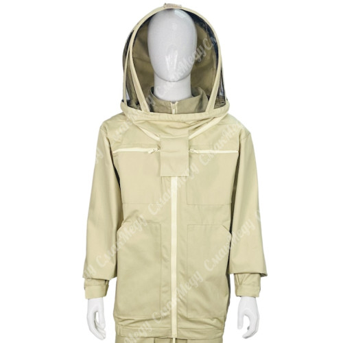 Куртка пчеловода с замком и маской европейская 100% катон, Экспорт Кирея