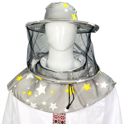 Маска бджоляра класична зі вшитим кільцем із ситцю