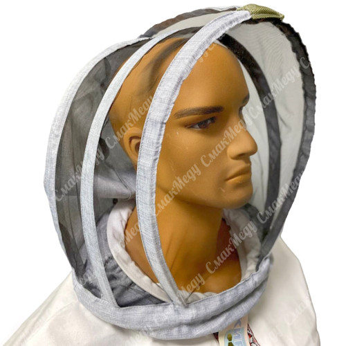 Маска бджоляра європейського зразка із льон-габардину на резинці