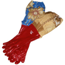 Перчатки пчеловода прорезиненные, с нарукавником, длинные Перчатки пчеловода прорезиненные, с нарукавником, длинные