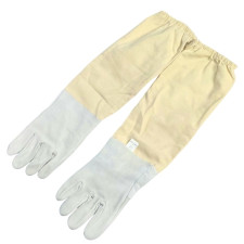Перчатки пчеловода «Whiteland» из кожзаменителя, с нарукавниками Перчатки пчеловода «Whiteland» из кожзаменителя, с нарукавниками