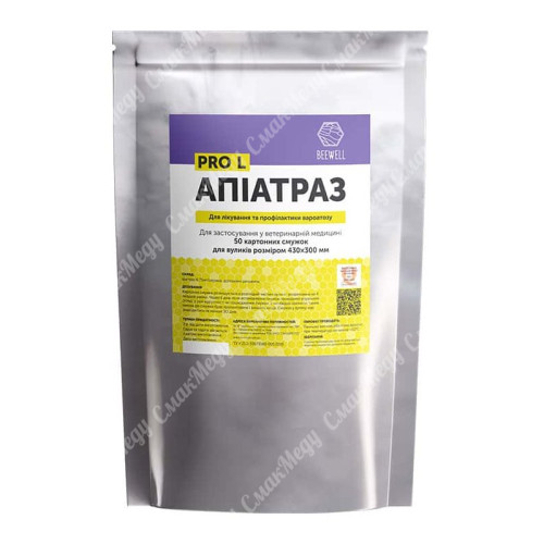 Апиатраз от варроатоза полоски против клещей для ульев 430×300см Beewell 50шт