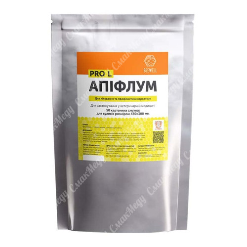 Апіфлум від вароатозу смужки проти кліщів Beewell 50шт