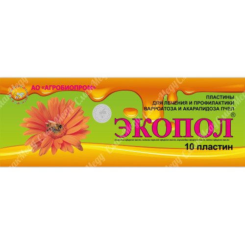 Экопол 10 пластин от варроатоза, АгроБиоПром