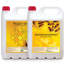 Энтеронормин с Йодис + Se (800 г + 2 л) на 200 пчелосемей