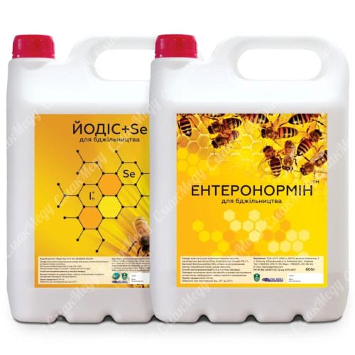 Энтеронормин с Йодис + Se (800 г + 2 л) на 200 пчелосемей