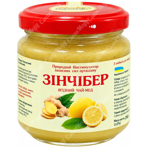 Ягідний чай мед ЗІНЧИБЕР 240г. «Мед Карпат»