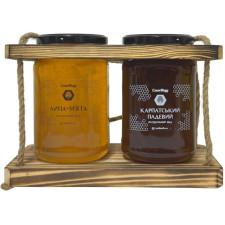 Подарунковий набір "Медова Бесіда №2" Липа+М'ята, Карпатський Падевий 2*1 кг = 2 кг