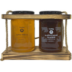Подарочный набор "Медовая Беседа №2" Липа+Мята, Карпатский Падевой 2*1 кг = 2 кг